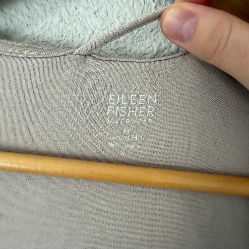 Eileen Fisher Taupe Women's Hooded Robe Sz small - Picture 2 of 8